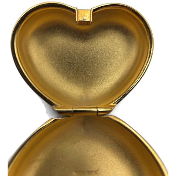 Judith Leiber Heart Crystal Pill Box Multicolor Pave Gold Tone Signed 2 inches - Picture 15 of 16